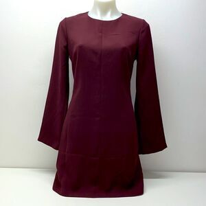🔥KENNETH COLE BACK LABEL DRESS SZ SMALL BURGUNDY NEW #1